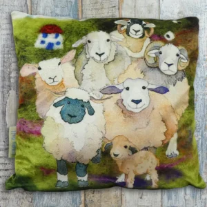 Housse de coussin en velours de mouton feutré 40x40