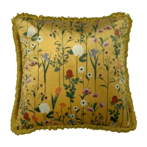 Coussin Fleura Floral Ochre 50x50
