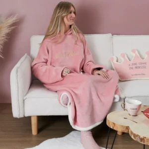 Sweat Plaid XXL « Super Bombasse » ROSE